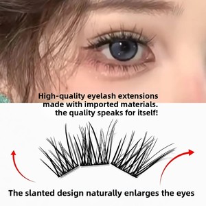 <span class=keywords><strong>Ciglia</strong></span> Finte C-curl Seducenti Estreme Setose con Angoli Inclinati Effetto Naturale Allunganti Stile Incrociato Aspetto Realistico - Product Image 4