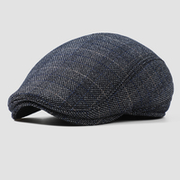 Gorra Boina Clásica Vintage de Algodón para Hombre Mayor, Deportes al Aire Libre y Ciclismo