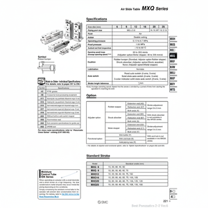 MXQ20-20CSAT โต๊ะสไลด์ลมนิวเมติก SMC - Product Image 1