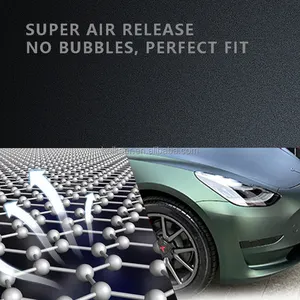 卸売スーパーダムメタリックミッドナイトブルー自己接着剤変更色スーパーカーラップアスルマットメタリックカーステッカーナルドグレー