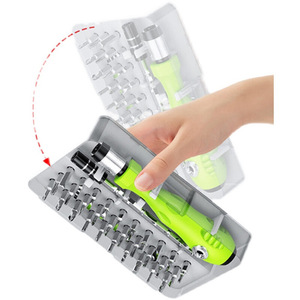 32 In 1 Manual Screwdriver Set With Magnetic Bits For Phone And Watch Repair <b>Tool</b> Kit Anti Slip Handle - Product Image 1