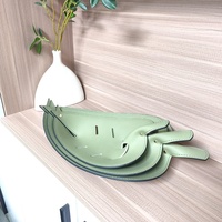 Fabricant de bijoux en cuir PU créatif de bureau feuille d'érable plateau de rangement de luxe pour la maison