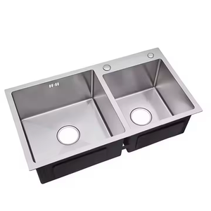 Lavello da <span class=keywords><strong>Cucina</strong></span> Rettangolare a <span class=keywords><strong>Doppio</strong></span> Scarico in Acciaio Inox Spazzolato Nano Anti-Schizzi con Rubinetto - Offerta Speciale - Product Image 6