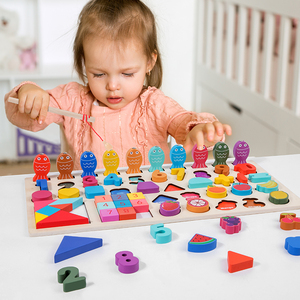 Juguetes Educativos Montessori de Madera, Juegos de Pesca Matemáticos, Camión de Bomberos, Tablero de Actividades para Niños Preescolares - Product Image 4