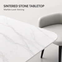 Ensemble de table à manger compacte de style rustique européen de luxe noir pour 4 personnes, pour salon