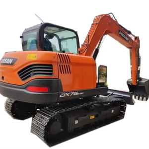 Excavadora de Orugas Mini Usada Doosan DX75 de 7.5 a 8 Toneladas con Certificación CE, 550 Horas, Tren de Rodaje, Motor y Bomba Originales - Product Image 2