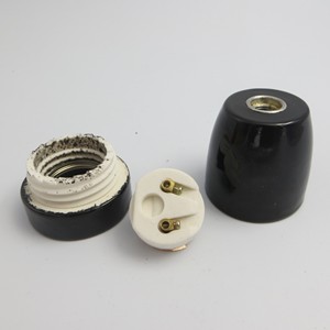 Tự làm E27 Ổ cắm đèn cơ sở gốm sứ ánh sáng mặt dây chuyền ổ cắm chủ cơ sở ánh sáng vít ổ cắm cho phụ kiện ánh sáng - Product Image 4