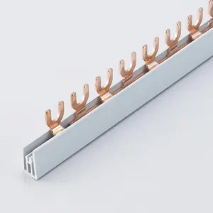 Pin type fork type copper busbar insulated comb bus bar