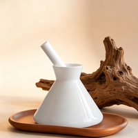 Nouvelle bouteille diffuseur de parfum en verre pour la décoration de la maison et du bureau, 200 ml, forme de corne conique et logo personnalisé