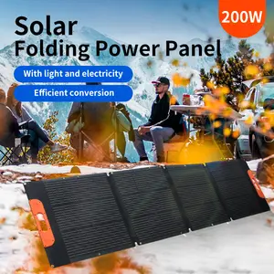Camping Mini Foldable Solar Panel 100w 200W Solar Panel Monocrystalline Paneles Solares Charge Mobile Phone