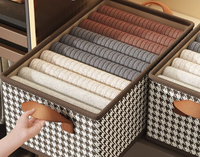 Boîte de rangement pour vêtements, grande capacité, organiseur de placard à plusieurs niveaux pour vêtements, pantalons et paniers de rangement en tissu