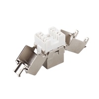 Grosir Rj45 Keystone FTP wanita Cat7 Keystone Jack AWG 24-26 seng Aloi Amp Cat7 Rj45 konektor