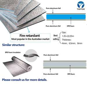 Lámina de Aislamiento de Espuma <span class=keywords><strong>XPE</strong></span> con Papel de Aluminio Reflectante Personalizado, Rollo de Manta Térmica, Barrera Radiante para Techos y Paredes de Almacenes - Product Image 2