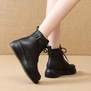 Botas Cortas de Invierno para Mujer, Estilo Casual, Suela Gruesa, Cálidas, Vintage, para Figuras Pequeñas - Product Image 5