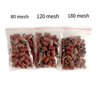 SunelPort Lot de 50 disques de ponçage cylindriques pour machine à manucure - Grain grossier/fin 80/120/180 pour le nettoyage des capsules d'ongles en acrylique