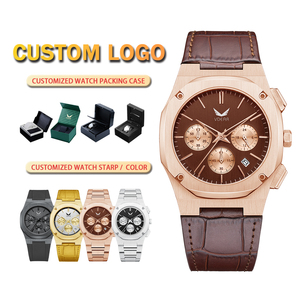 Moda <span class=keywords><strong>oro</strong></span> rosa quadrante marrone <span class=keywords><strong>con</strong></span> datario scavato puntatore al quarzo riloj De Lujo Private Label <span class=keywords><strong>cinturino</strong></span> in <span class=keywords><strong>pelle</strong></span> <span class=keywords><strong>orologio</strong></span> da uomo - Product Image 1