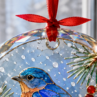 Ornement décoratif en verre cristal, pendentif artistique floral colibri et tournesol, pour cadeau de fête, décoration de table et d'étagère à la maison