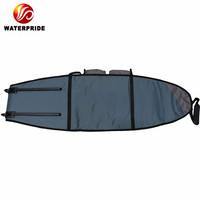 Sac de voyage pour planche de surf Waterpride Custom Pro-Lite à roulettes pour 2 à 4 shortboards, polyester bleu