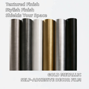 Vinilo Autoadhesivo Metálico Dorado de PVC a Precio de Fábrica, Película Decorativa de Metal Cepillado para Gabinetes, Vidrio y Muebles - Rollo (Cocina) - Product Image 2