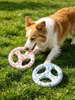 LY ETPU Popcorn Flying Disc Border Collie Steering Wheel Soft Bite-Resistant Interactive Tug-of-War Boredom Relief Classic Sport