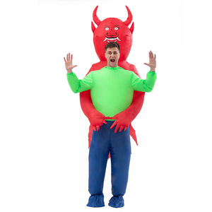 <span class=keywords><strong>Costume</strong></span> alieno per bambini adulti <span class=keywords><strong>Costume</strong></span> di Halloween vestito gonfiabile festa divertente Blow up Ghost Hug Me Green Carton 100% poliestere - Product Image 2