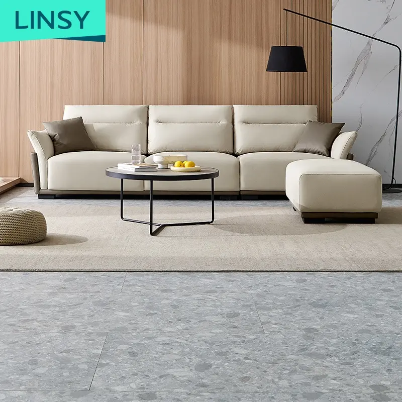 Linsy Luxury French Large Corner Sofa 3 4 Seats Living Room Corner Leather Sofa Set Tbs060