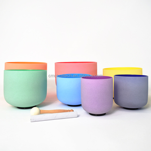 Juego de 7 Cuencos Cantores de Cristal Esmerilado de Chakra de Alta Calidad al por Mayor, Instrumentos de Sanación por Sonido de Cuarzo para Meditación y Equilibrio Energético - Product Image 6