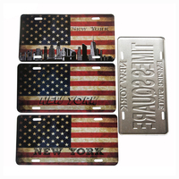 Prezzo del produttore numero di targa in alluminio anodizzato USA souvenir personalizzati firma targa auto di New York