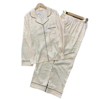 Ensemble de pyjama de luxe en soie glacée pour femme - Haut à manches courtes et short à col carré - Origine Guangdong - Vente en gros