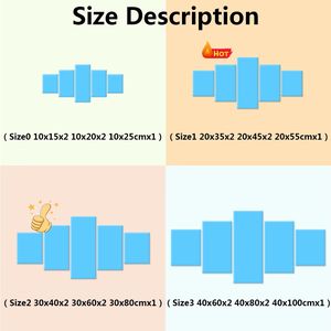 Islamique 5 Panneau Lettre Imprimé Toile Peinture Mur Art Affiche Photos <span class=keywords><strong>Cadre</strong></span> Musulman Tableau Décoration Murale Salon Moderne - Product Image 5