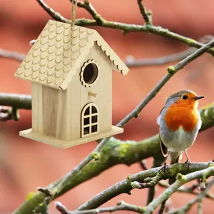 New Arrival Pet Home Outdoor Decoration Bird House Nest Cages Custom Wood Bird House For Outside