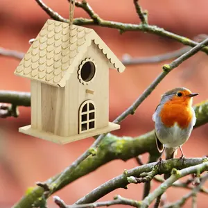 Nuovo arrivo Pet Home Outdoor Decoration Bird House Nest gabbie casetta per uccelli in legno personalizzata per l'esterno