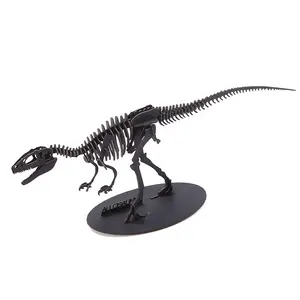 3D恐龙骨架拼图易于组装的动物拼图DIY纸工艺套件与不同的颜色 (异龙)