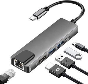Tuti bán buôn 5 trong 1 Type-C <span class=keywords><strong>HUB</strong></span> HDTV 4k <span class=keywords><strong>USB</strong></span> <span class=keywords><strong>Hub</strong></span> với <span class=keywords><strong>Ethernet</strong></span> <span class=keywords><strong>RJ45</strong></span> 1000Mbps <span class=keywords><strong>USB</strong></span> 3.0 Docking Station cho máy tính xách tay - Product Image 4