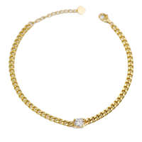 RUYI Bracelet personnalisé en diamant 18K Projection de photos personnalisées sur chaîne cubaine pour femmes et hommes Article cadeau