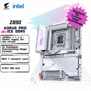 <span class=keywords><strong>GIGABYTE</strong></span> Z890 <span class=keywords><strong>AORUS</strong></span> PRO ICE DDR5 prend en charge les processeurs Ultra U9-285K, U7-265K, LGA 1851 - Product Image 1