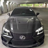 Couvercle de moteur de capot en fibre de carbone modifié Lexus GSF de haute qualité avec boulons 2012 +
