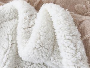 Chăn nỉ Sherpa họa tiết jacquard hình cong dễ thương, ấm áp, chất liệu flannel san hô, bán chạy, 100% polyester, siêu mềm, hai mặt lông cừu - Product Image 6