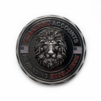 Pièce commémorative personnalisée double face, nom de marque et slogan de valeur fondamentale personnalisés, prix abordable