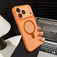 Nouvelle coque de dissipation thermique pour iPhone 14 Pro avec support magnétique et refroidissement, compatible iPhone 13, 15 Plus, 17, 18, et film de protection en verre pour objectif