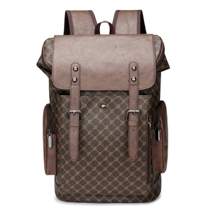 Personalized Pu Leather <strong>Backpack</strong> <strong>Brown</strong> Waterproof Pu Expend Design Custom logo Men <strong>Backpack</strong> - Product Image 5