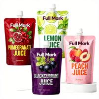 Pochettes personnalisées avec bec verseur pour boissons, emballage haute barrière en PET/PE pour jus de fruits, sacs plastiques liquides anti-fuite avec bec verseur
