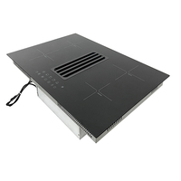 Table de cuisson à induction 60 cm et hotte aspirante intégrée à commande tactile pour usage domestique