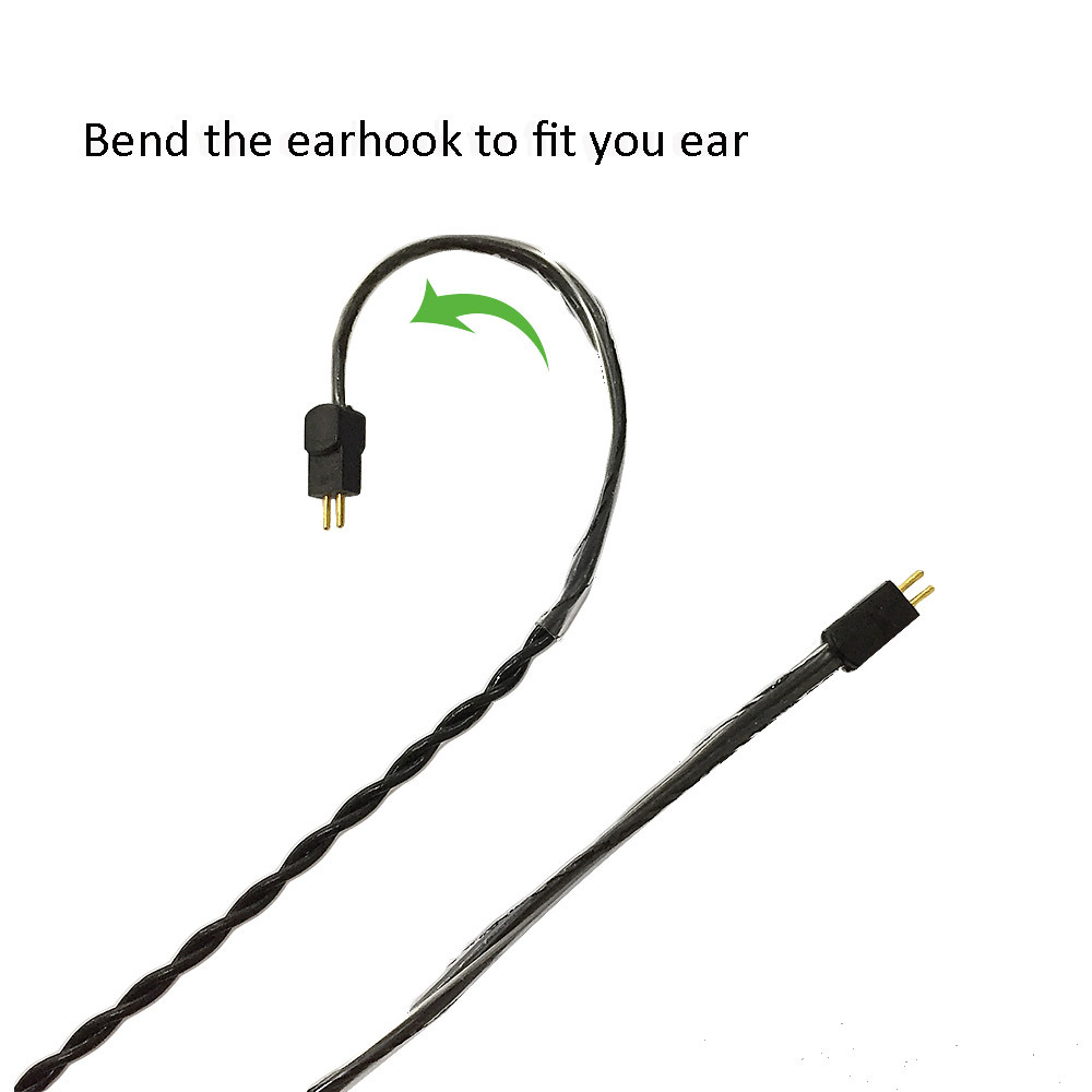 Câble Hi-Fi Type C Détachable 2 Broches Pour Écouteurs Intra-Auriculaires (IEM) - 4 Fils Tressés, 120cm
