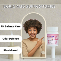 Suppositoires vaginaux à l'acide borique cliniquement étudiés, extrait de plantes, équilibre du pH féminin, contrôle des odeurs, 30 unités