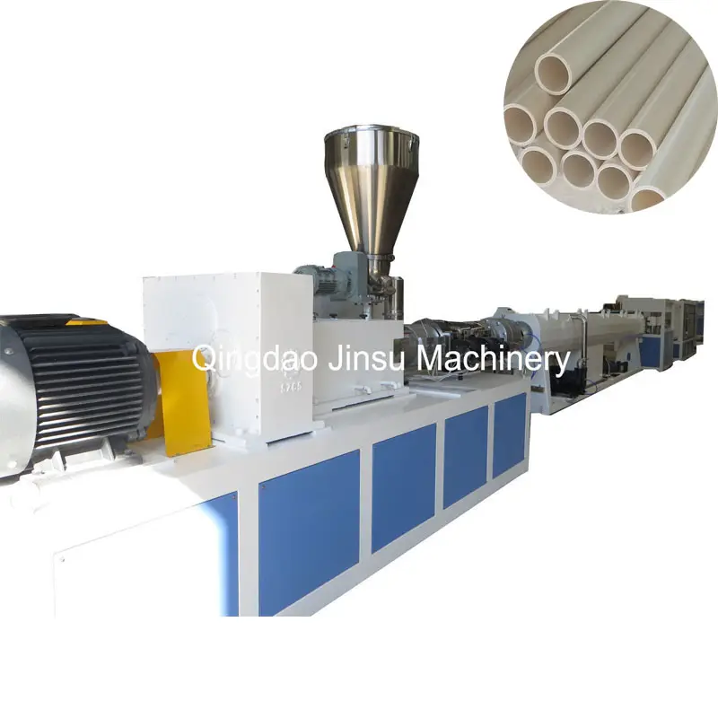 Fábrica PVC plástico água alimentar extrusora Linha extrusão plástica Pvc Electric Conduit Pipe Extrusion Machine