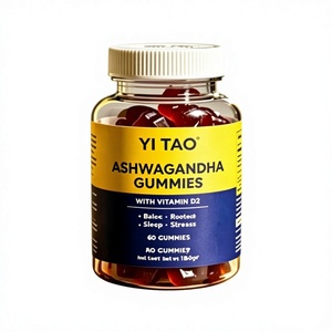 Gummies d'Ashwagandha OEM ODM avec Vitamine D2 pour le Soutien du Sommeil et la Réduction du Stress, Complément Alimentaire Végétalien à Base de Plantes, Faible MOQ 50 Bouteilles - Product Image 1