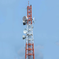 Tour d'antenne WiFi sans fil 3G/4G/5G de 40, 50, 60 m, autoportante, à 3/4 pieds, en acier cornière, pour télécommunications