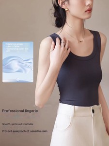 Débardeur tricoté sans manches pour femme, col montant, coupe ajustée, style décontracté d'été, avec logo personnalisé, idéal pour la superposition - Product Image 3