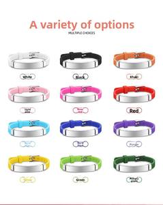 <span class=keywords><strong>Bracelet</strong></span> pour enfants personnalisé en acier inoxydable réglable avec <span class=keywords><strong>bracelet</strong></span> en silicone multicolores pour garçons et filles - Product Image 4